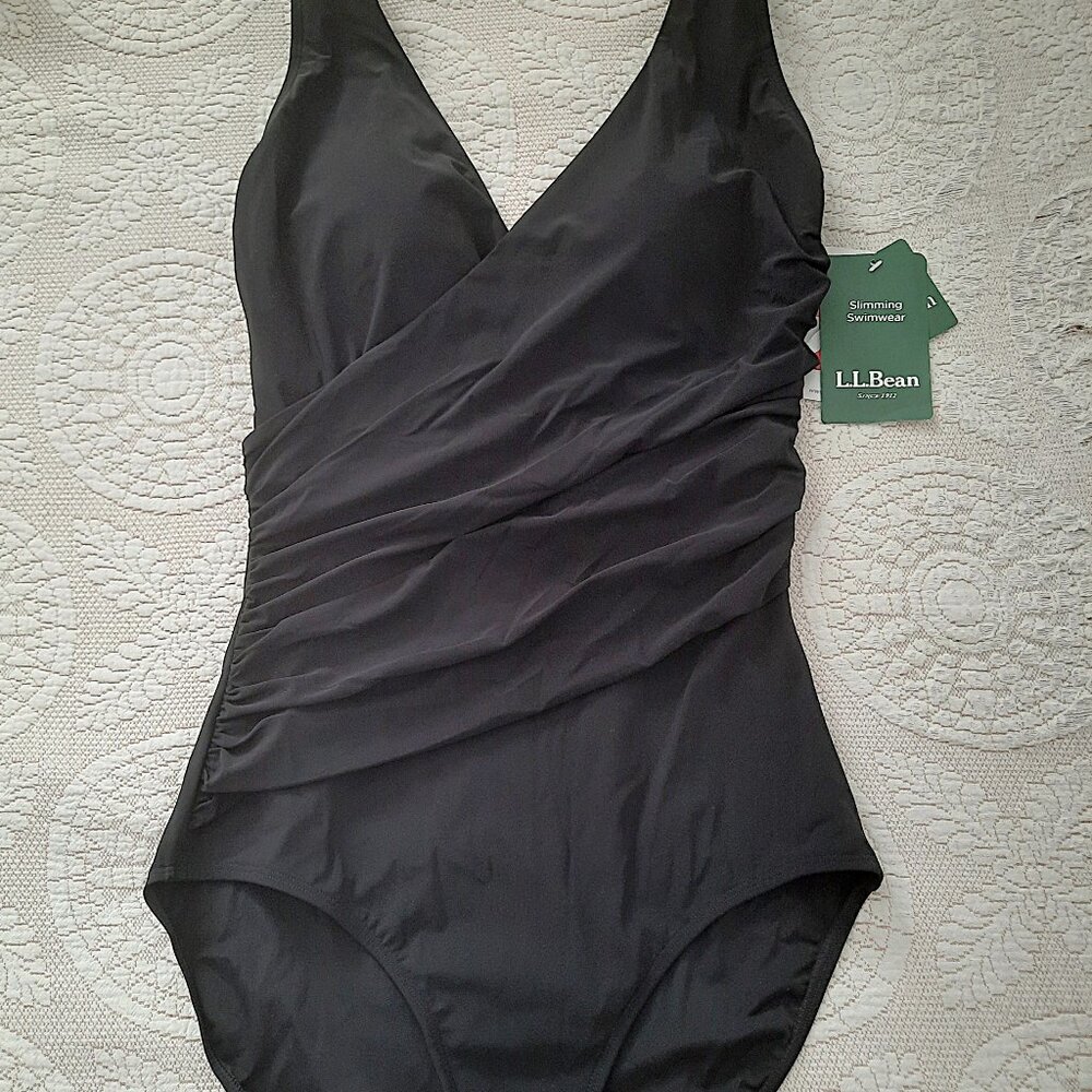 L.L.Bean Shaping Swimwear Black Size 12